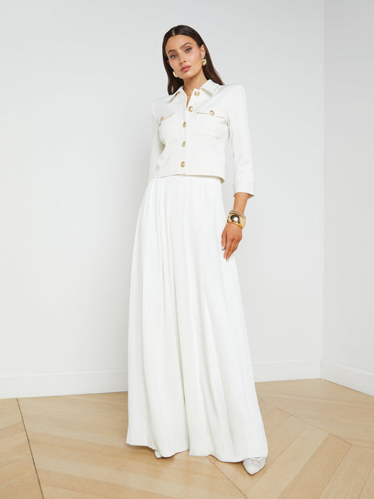 Nova Pleated Wide-Leg Pant