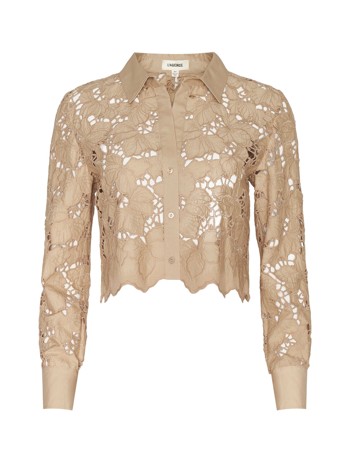 Seychelle Cropped Lace Blouse