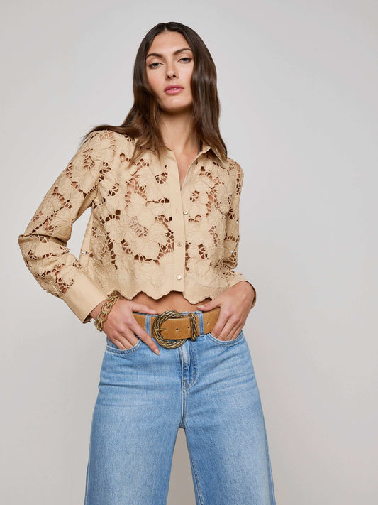 Seychelle Cropped Lace Blouse