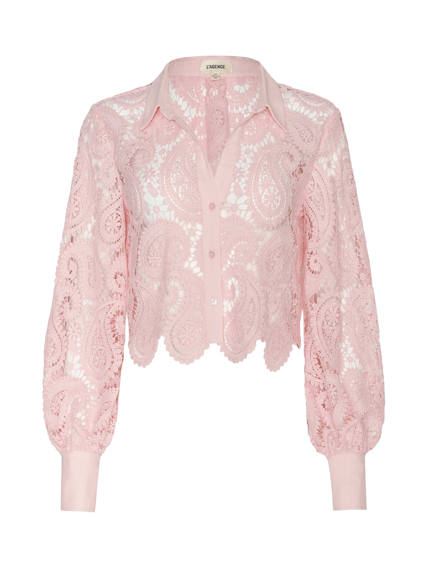 Odelia Cropped Lace Blouse