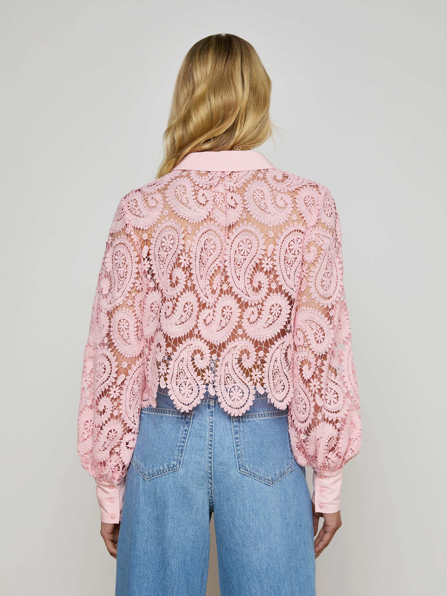 Odelia Cropped Lace Blouse